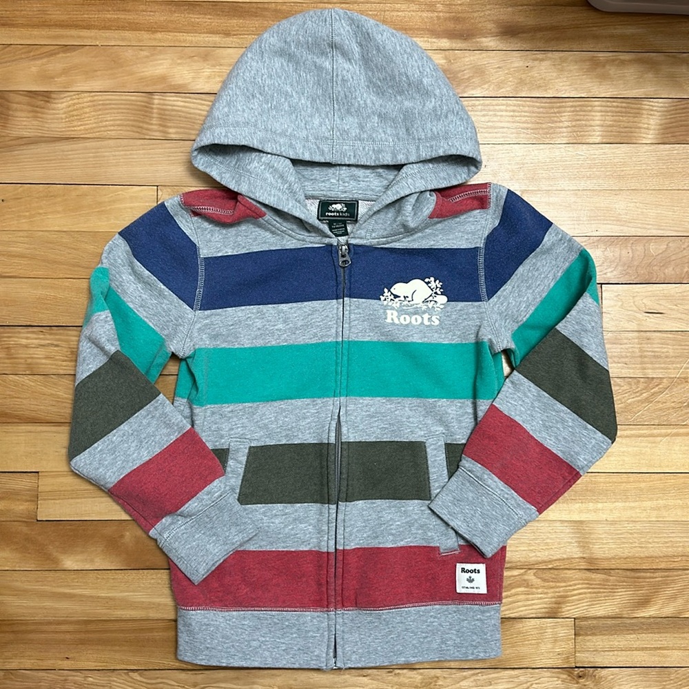 Roots Kids Zip Up Sweater Size Medium 7/8 YRS
